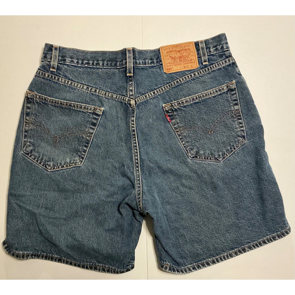 VTG Y2K Baggy Levis 550 Jorts Relaxed Fit Mens 36 (fits 34) 100% Cotton
